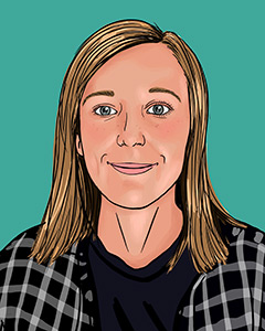 Illustration zeigt Mitarbeiterin Filien Saalfrank