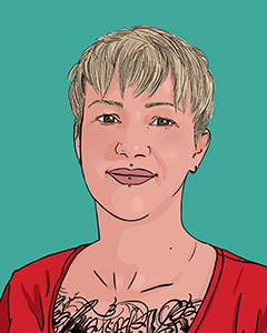 Illustration zeigt Mitarbeiterin Lisa Wache