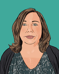 Illustration zeigt Mitarbeiterin Maria Berg